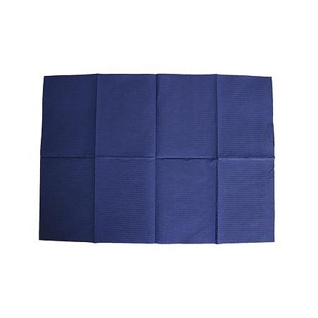 SERVIETTES PATIENTS 2PLIS BLEU FONCE 500PCS